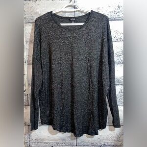 🔹Buffalo by D.B Long Sleeve Knit Top Heathered Black XL